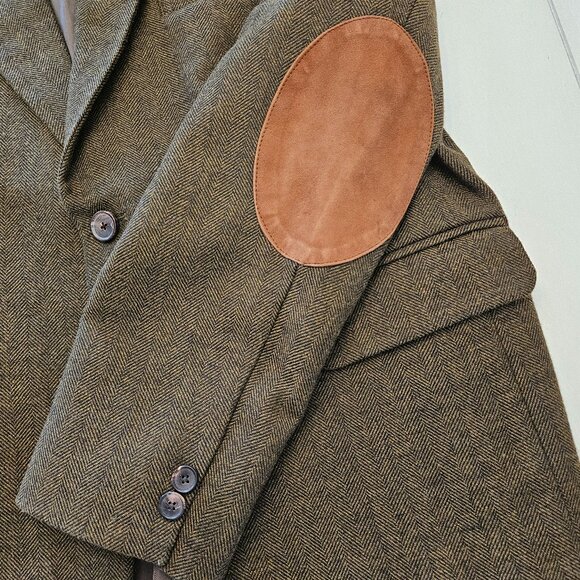 StudioSuits Bottle Brown Herrignbone Tweed Blazer - 42R - Picture 6 of 11